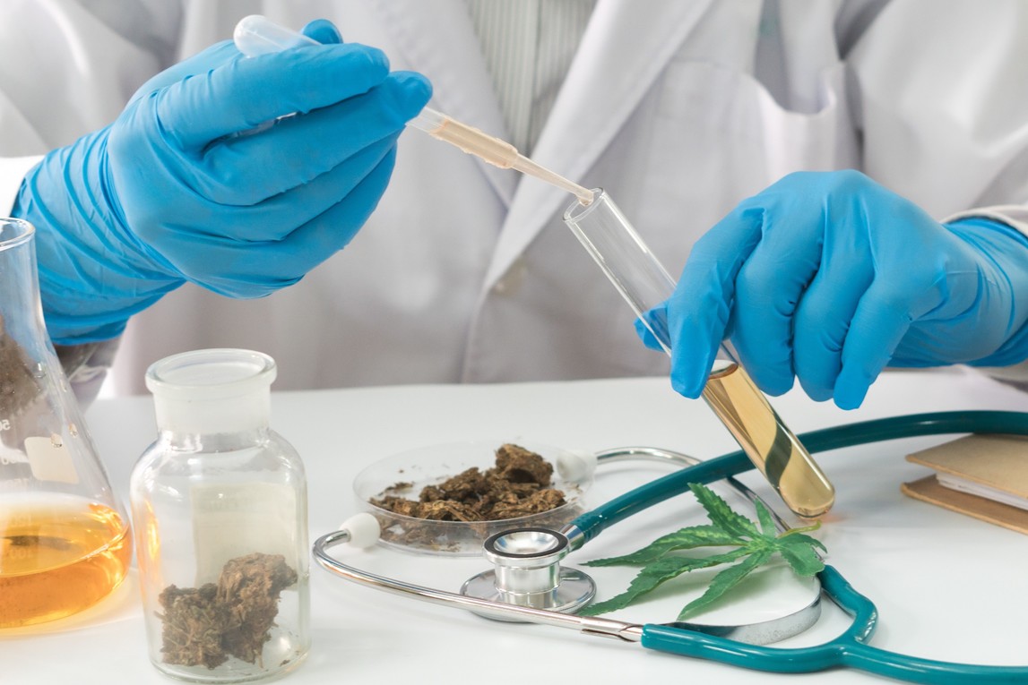 Marijuana research in the lab